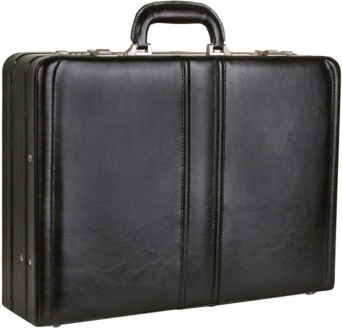 Dermata Business Leather Attaché 1205 Black - Expandable