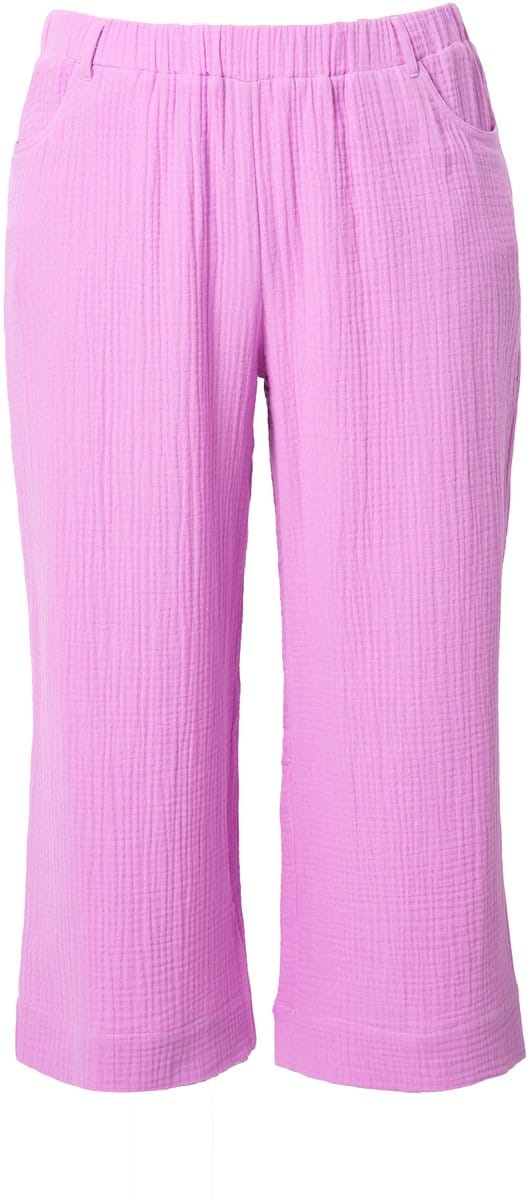 Laurasøn - Dames - Broek wijde pijpen 3/4 - Amethist - Maat 44