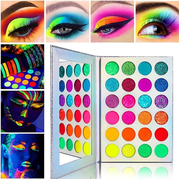 Oogschaduw Palette Neon Glitter - Intense Kleuren en Glans