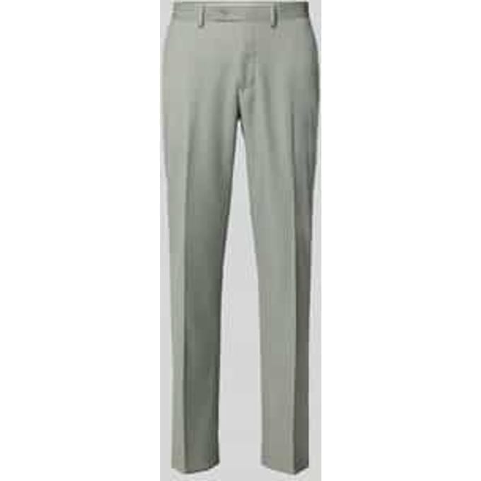 Pantalon met persplooien en achterzakken