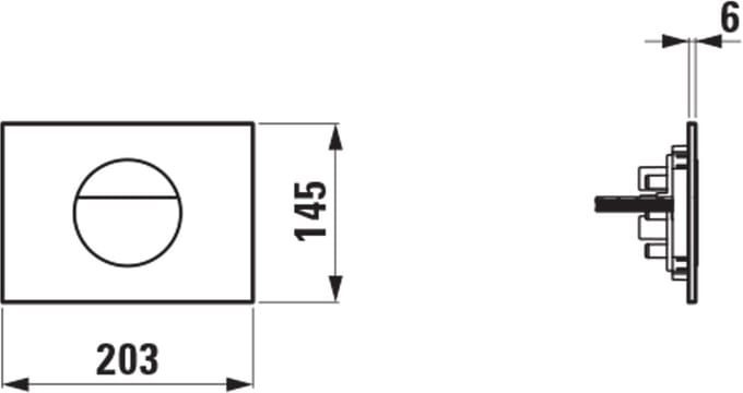 Laufen INEO - Bedieningsplaat, glanzend wit H9001120000001