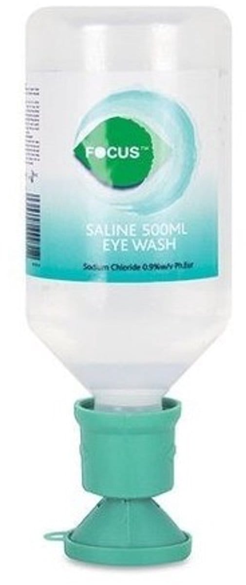 Focus Saline Oogspoelfles 500ml Gevuld+Oogbad