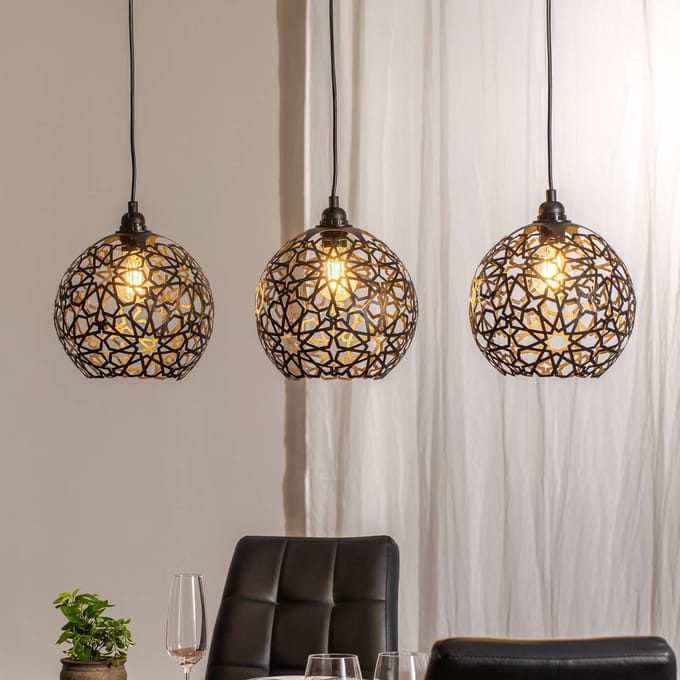 Opviq Hanglamp Fellini MR-786 3-lamps lineair zwart