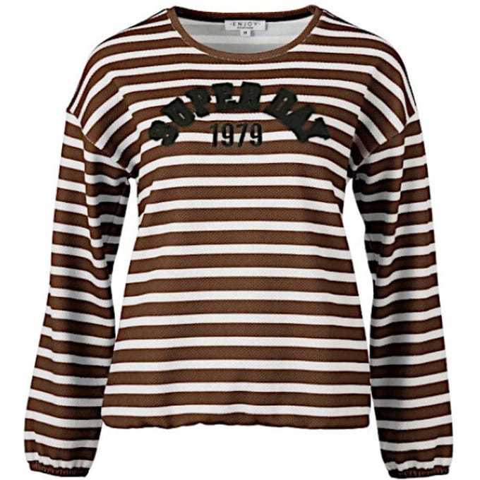 Enjoy Sweater 183127 donker bruin