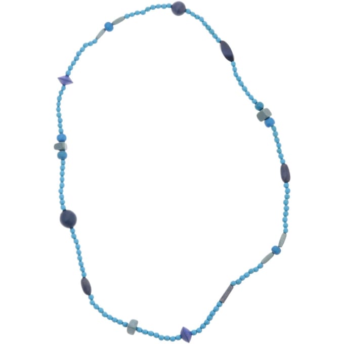 Behave – Lange ketting blauwgrijs – Boho accessoire – Vintage look