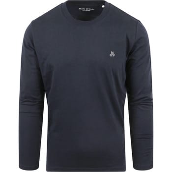 Marc O'Polo Long Sleeve T-Shirt Navy - Maat XL - Heren