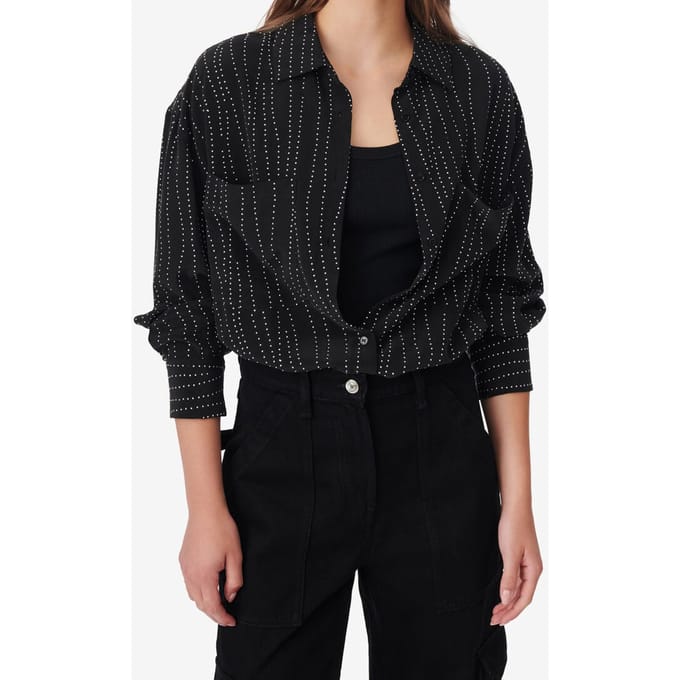 IRO Paris Zefiro Shirt Black Maat: 38 | Overhemden Outlet | Dames | Zwart