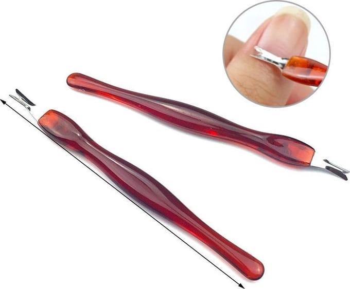 Nagelriem trimmer | Nagelriem mesje | Nagel vorkje | Bruin