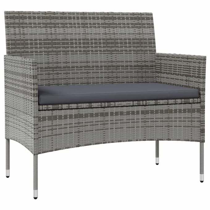 vidaXL - 16-delige - Loungeset - met - kussens - poly - rattan - grijs