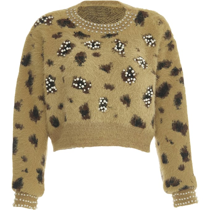 Faina Gebreide trui Dames beige
