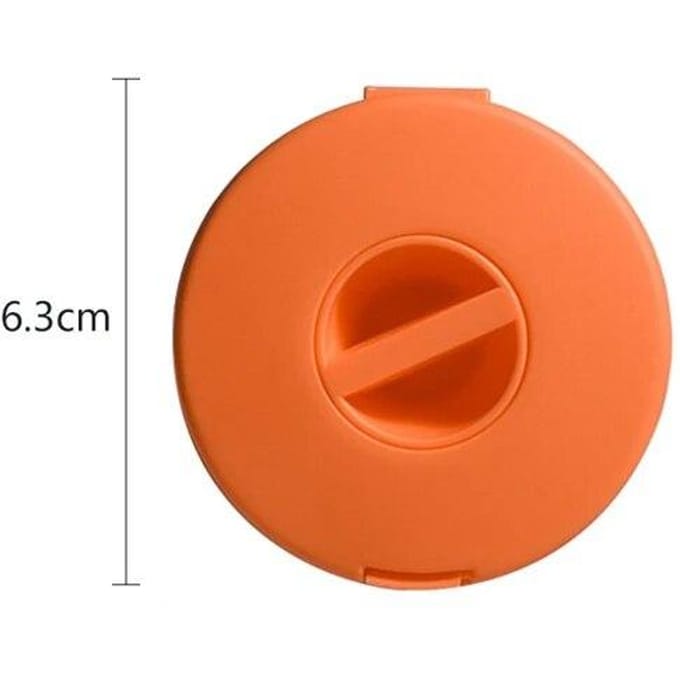 Ronde draadopwikkeldoos Draagbare multifunctionele datakabelopbergdoos Kabelcontainer USB-opladerhouder Draadbeheerdoos oranje