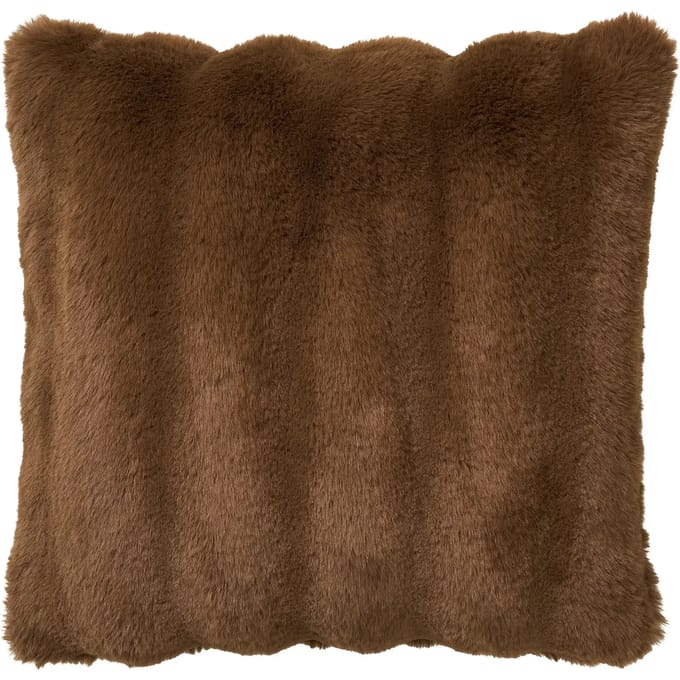 Lærke sierkussen 45×45cm imitatiebont bruin.