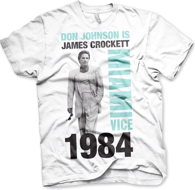 Miami Vice Don Johnson Is Crockett T-shirt White