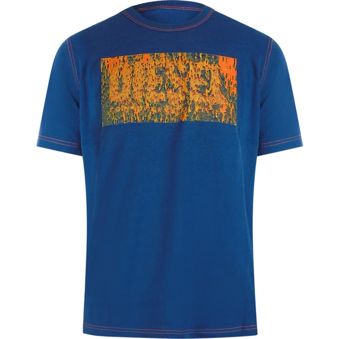 Diesel Block Logos Ensign Blue T-shirt