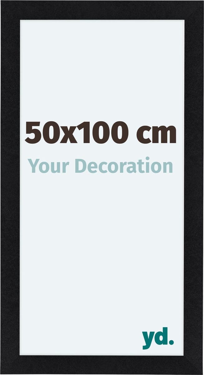 Your Decoration - Fotolijst 50x100 cm - MDF - Zwart Mat - Como