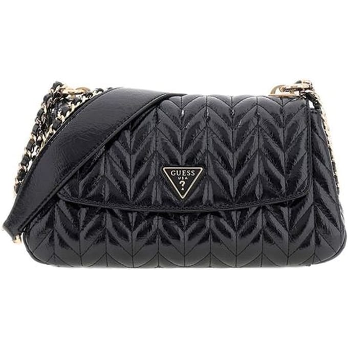 GUESS schoudertas Cheryl Convertible Xbody Flap Black zwart