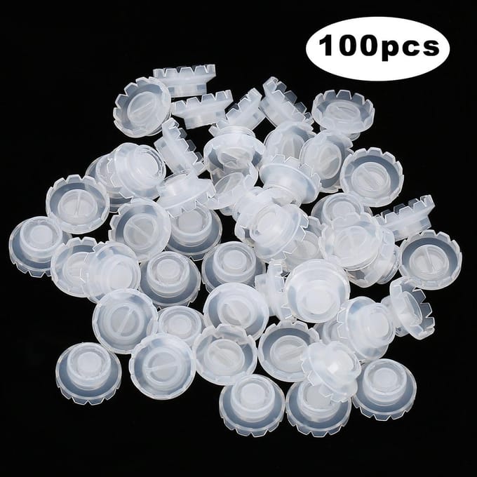 100 stuks Wegwerp Wimper Ringhouder Wimperverlenging Lijm Lijmstandaard white