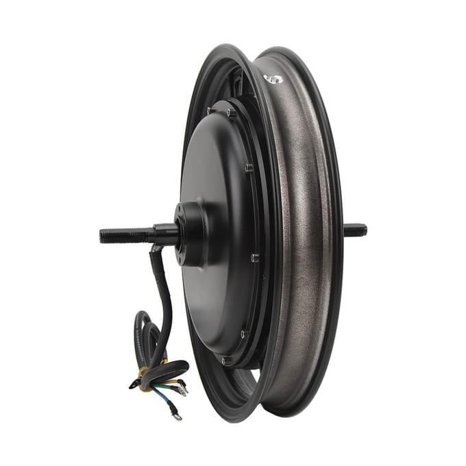 16 Inch Wiel Borstelloze Naafmotor Laag Geluidsniveau Meervoudige Bescherming Waterdicht Voor Elektrische Motorfiets black