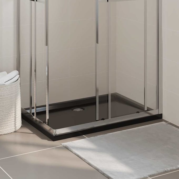 Vidaxl Receveur de douche rectangulaire, ABS, Noir, 70x100 cm