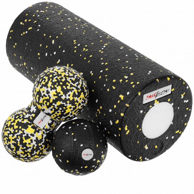 Activ Space - Massage Roller Set - EPP - Geel - 4-in-1