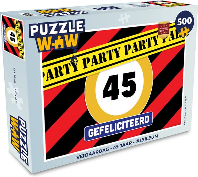 Puzzel Verjaardag - 45 Jaar - Jubileum - Legpuzzel - Puzzel 500 stukjes