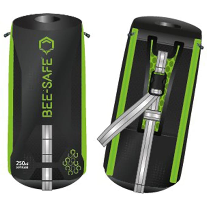 Bee Safe Handbag ( excl. 250 ML bottle ) - handtas - drinktasje - one size - Black/Lime