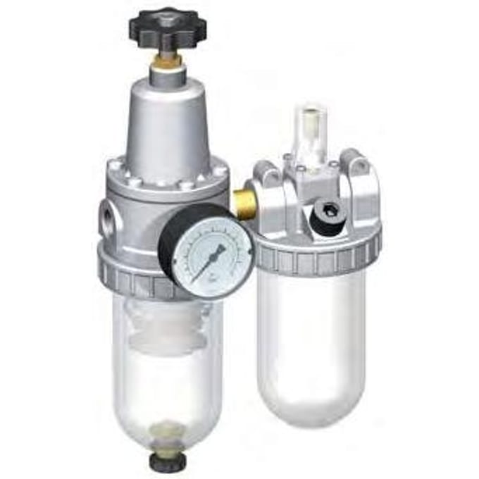 FRL 2-Delig G1/2'' 800l/min 0.5-10.0bar/7-145psi Auto Polycarbonaat Standaard 2