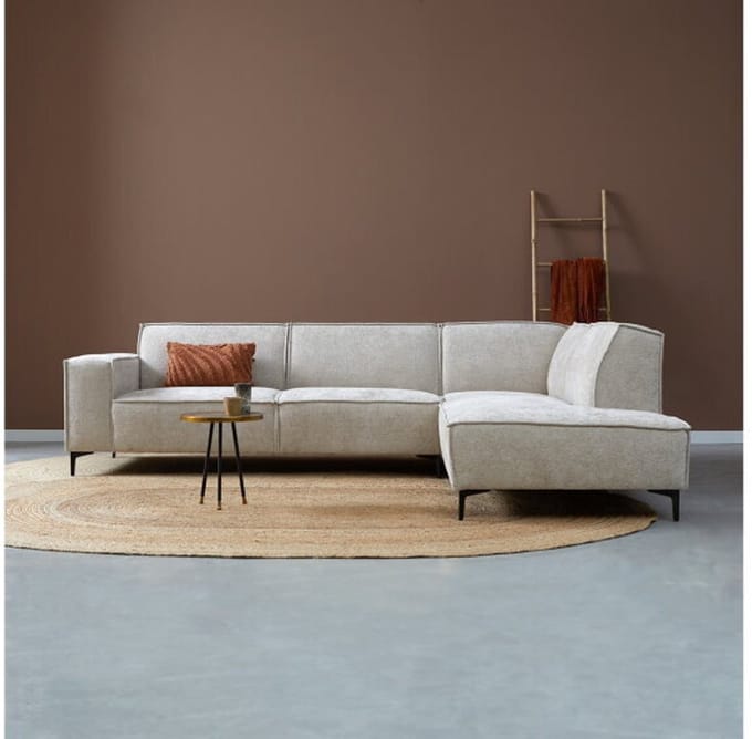 PEPP interiors Hoekbank RIVER met ottoman rechts - Majestic 603