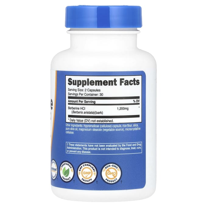 Nutricost, Berberine, 1.200 mg, 60 capsules (600 mg per capsule)