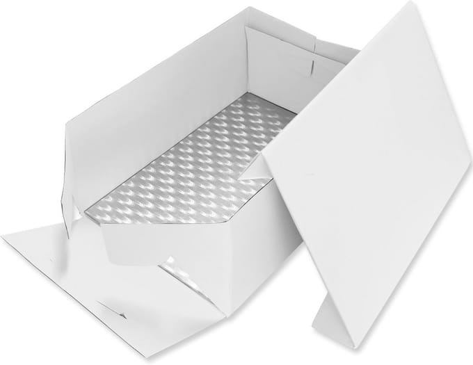 Langwerpige taartbakdoos en karton voor gebak 330 x 228 mm