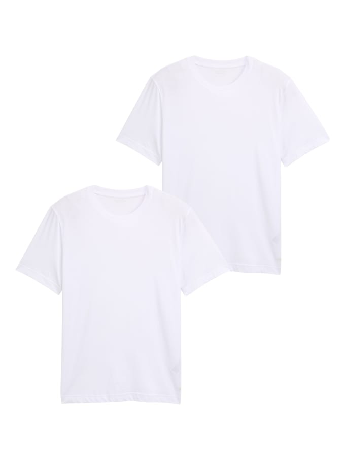 Tom Tailor - Katoenen T-shirts in een set van 2 - Maat M - White
