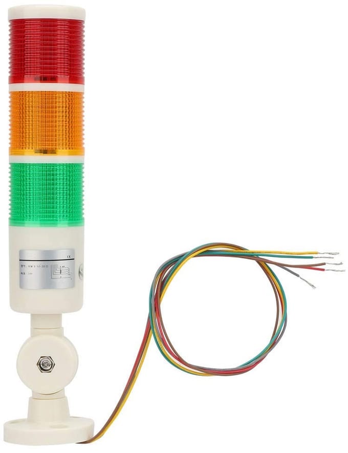 Allecto - LED Warning Light - Machine Alarm - Veiligheidssignalering - Rood/Oranje/Groen - Geluidsalarm - Geschikt voor Machine Tools