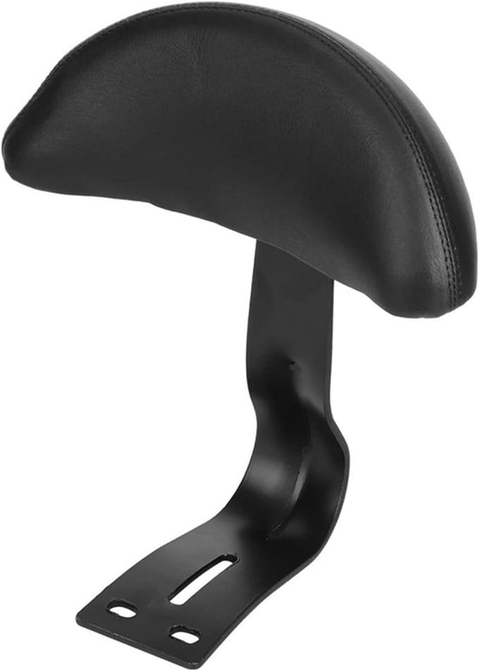 Rugleuning - Fietsaccessoire - Extra dikke rugleuning - Robuuste constructie - Zwart, waterdicht PU-leer - Roestvrijstalen beugel & ergonomisch ontwerp
