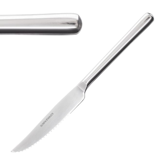 Olympia RVS steak- en pizzamessen (12 stuks)