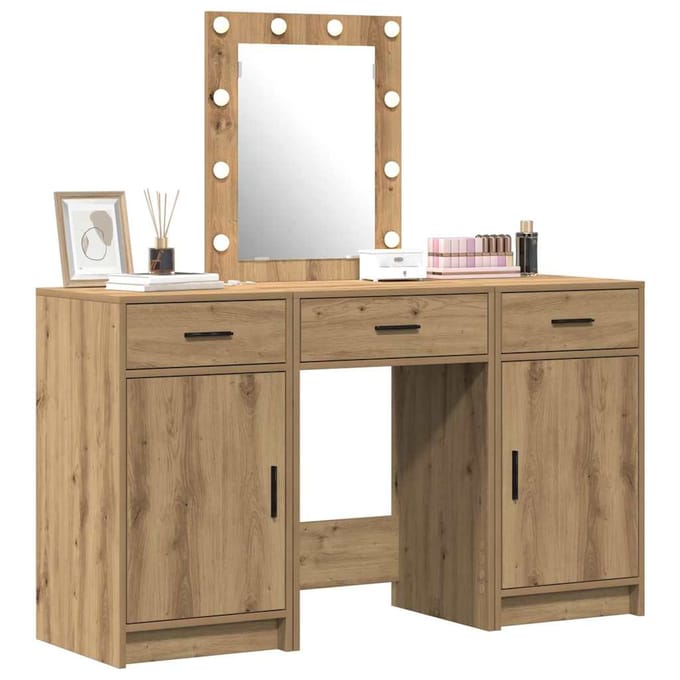 vidaXL - Kaptafel - Bruin - 50 - x - 41 - x - 135 - cm - Bewerkt - hout