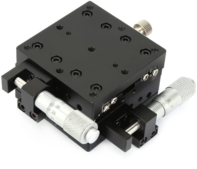 SPHProducts - Handmatige Cross-roller Lineaire Tafel - Schuifplatform - Compacte afmetingen - Aluminiumlegering - Precisie met micrometer - Geschikt vo...