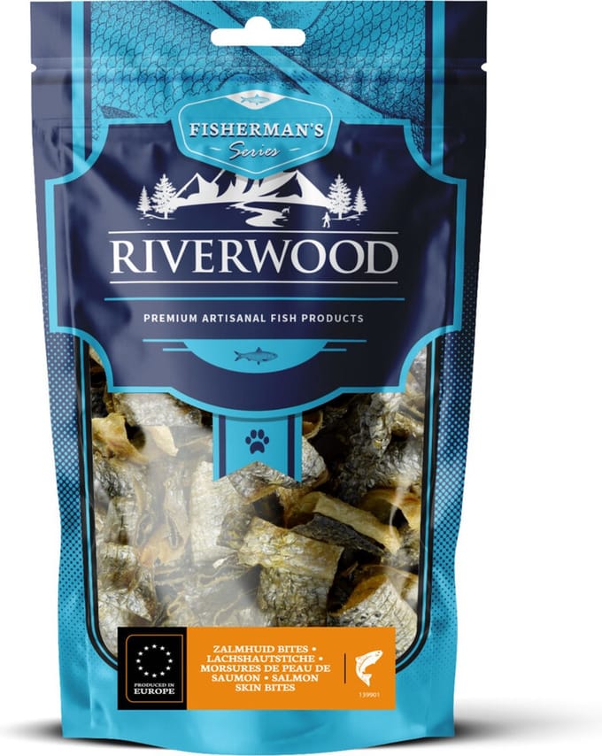 Riverwood Zalmhuid Bites 100 gr