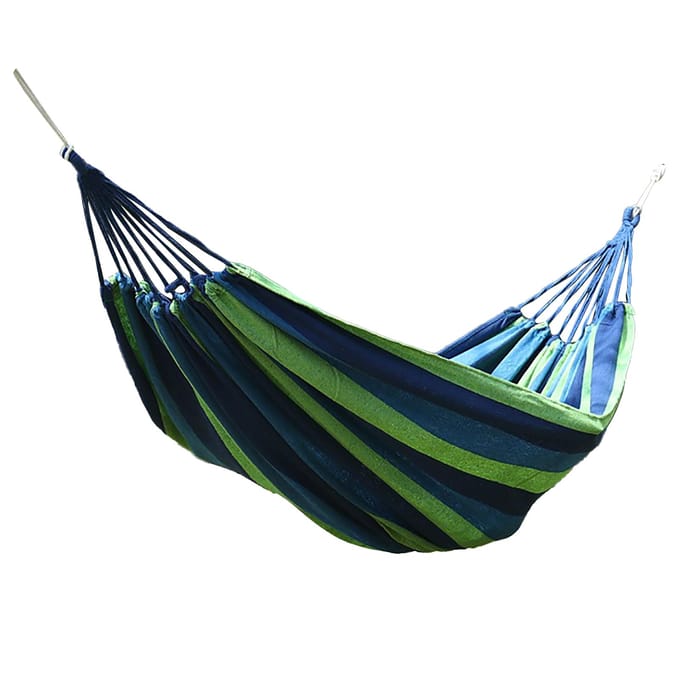 Buitenhangmat Comfortabel Polyester Katoen Tot 440.9lbs Anti Kantelbaar Draagbare Hangmat voor