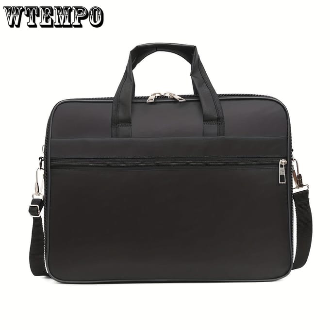1 sac horizontal pour ordinateur portable - Portable, grande capacité, multifonctionnel, sac d'ordinateur pour un transport et une organisation faciles noir