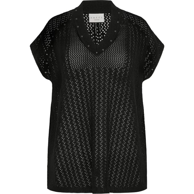 Gebreide poncho voor dames KAFFE Curve Rosa