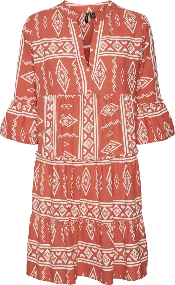 VERO MODA - VMDICTHE 3/4 TUNIC WVN GA - Dames - Mini jurken