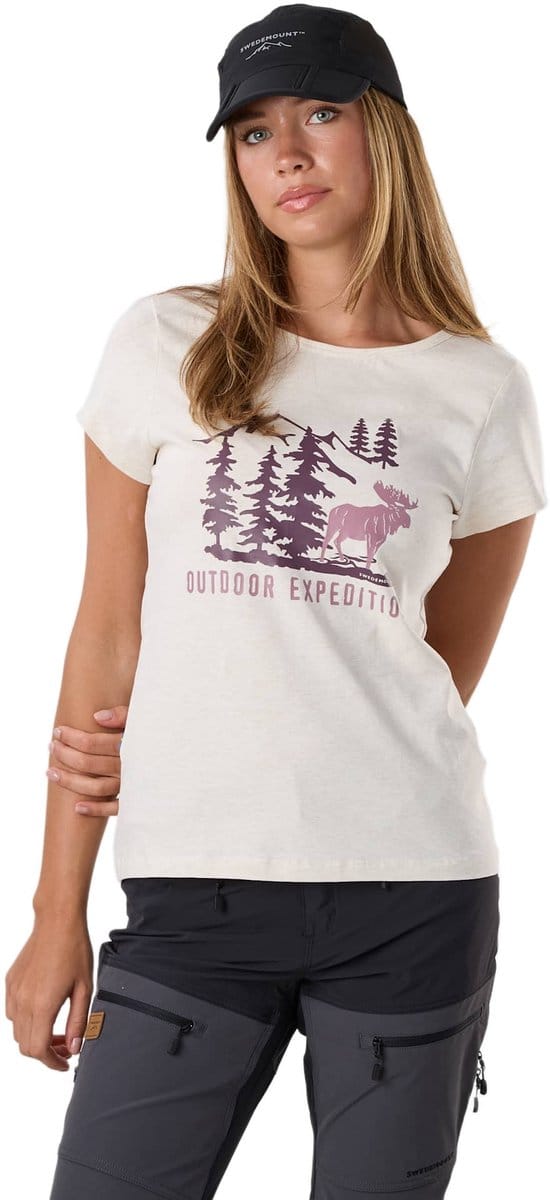Swedemount Forest Tee – Dames T-shirt met korte mouw – Maat 40