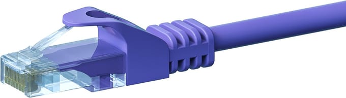 Danicom UTP CAT5e patchkabel - 3 meter paars - 100% koper - netwerkkabel - internetkabel - UTP kabel - RJ45 - 1000 mbit/s