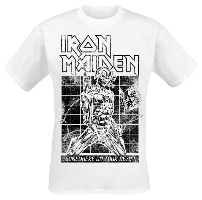 Iron Maiden T-shirt - Sit Tour 86/87 - S tot 4XL - voor Mannen - wit