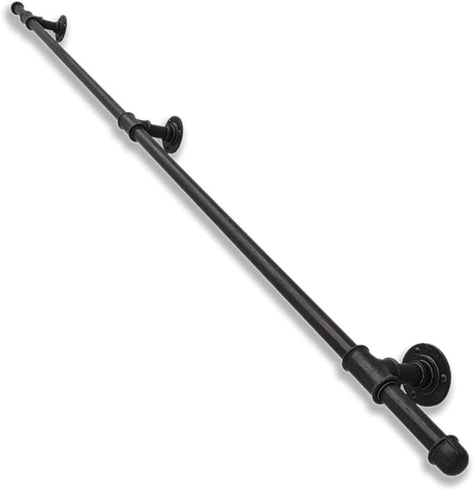 Trapleuning - Wandsteun - Veiligheid Binnen - Roestwerende Coating - 540 cm - Zwart