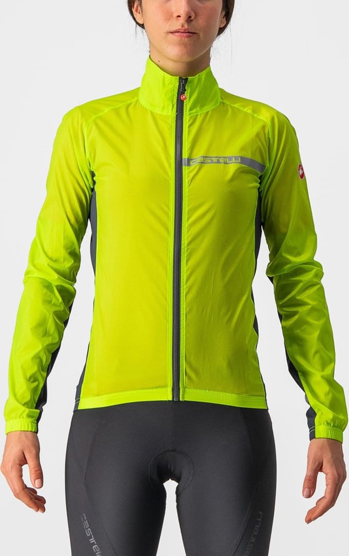 Castelli SQUADRA STRETCH fietsjas Dames ELECTRIC LIME/DARK GRAY - Vrouwen - maat M