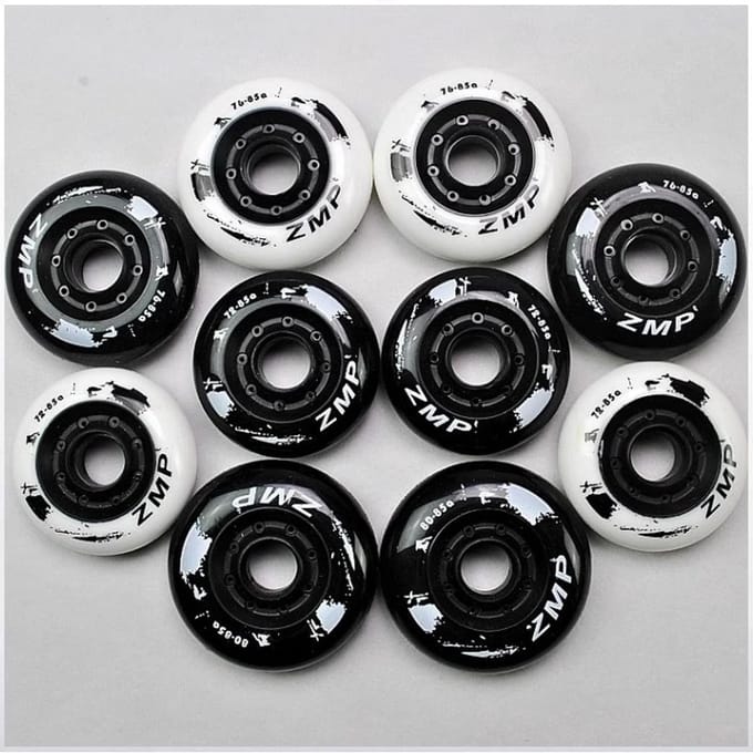 Inline Skate Wielen - Rollerblade Wielen - Snel Skaten - Hoge Elasticiteit - 80mm 8-Pack - Wit