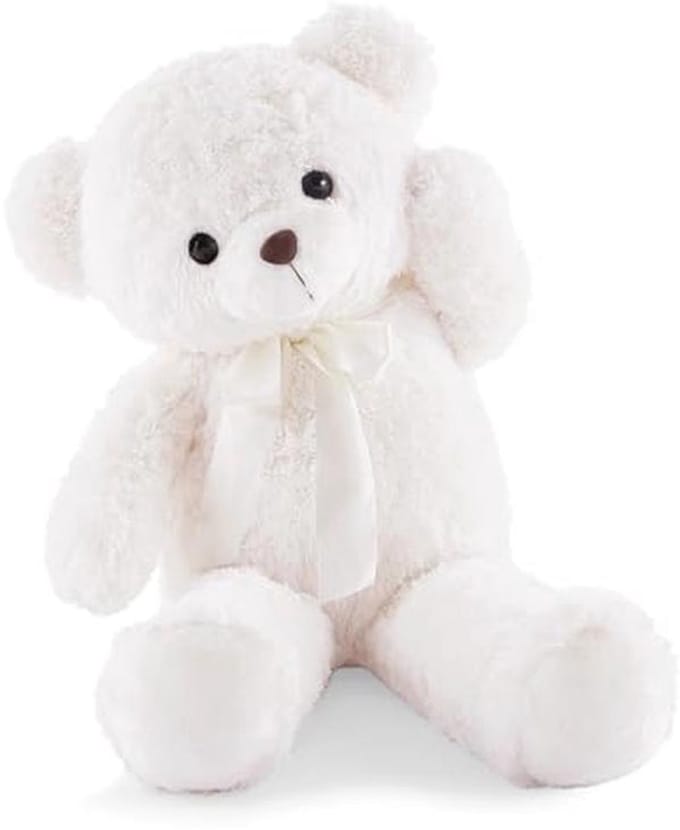 YunNasi Teddy Bear XXL Plush Bear Large 90 cm Plush Bear (White)