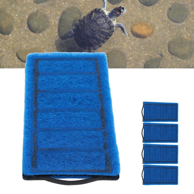 4 stuks Blauwe Filterpatronen Aquarium Schildpaddentank Koolstoffilter Element Vervanging blue