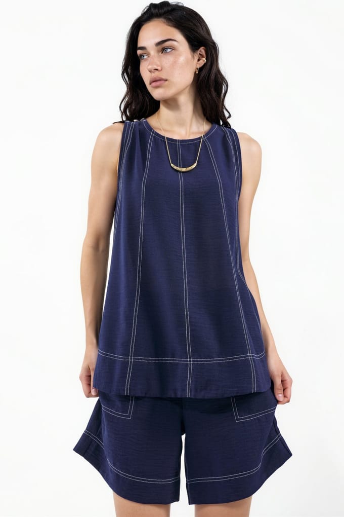 Stiksel Detail Relax Fit Co-ord Set